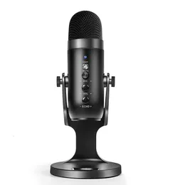 Mikrofony Profesjonalne strumieniowe strumieniowanie USB Studio Cardioid Cardioid Condenser PC MIC MIC Standar For Streaming Video Gaming Singing 230920