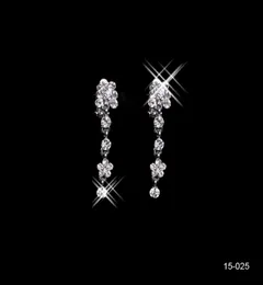 15025 Heiliges Strass-Kristall-Ohrring-Halsketten-Set mit vierblättrigem Kleeblatt, Brautparty, Karabinerverschluss, günstige Juwelensets für den Abschlussballabend6009621