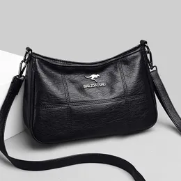 Retro kadınlar omuz çantası yumuşak pu deri lüks tasarımcı kadın haberci çantası 2023 trend büyük kapasiteli bayanlar çanta çantaları