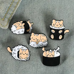 Cartoon Blanket Cat Model Collar Brooches Cute Animal Cup Alloy Paint Pins For Unisex Cowboy Backpack Skirt Anti Light Buckle Badg291P