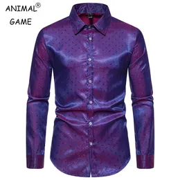 Mäns klänningskjortor långärmad RegualR Fit Casual Button Down Wrinkle Free Collar Shirt 230921