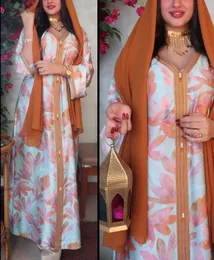 民族衣類Kaftan Abaya Dubai Muslim Hijab Maxi Dress Islam Dresses Abayas for Women Vestidos Djellaba Robe Longue Musulman Femme 230921