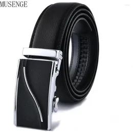 Belts Fashion Automatic Buckle Belt For Men Designer Jeans High Quality Mens Black Brown Big Size 130cm 3.5cm Wide