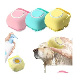 Dog Grooming Bath Brush With Hook Soft Sile Foot Cleaning Mud Dirt Mas Back Scrub Showers Pet Brushes Cat Drop Delivery Home Garden Su Dhi18