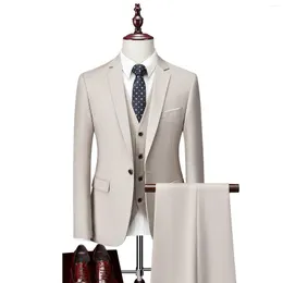 Men's Suits Express Men Cadet Suite 3 Pieces Suit Elegant Solid Single Button Slim Fit Breasted Party Groomsmen