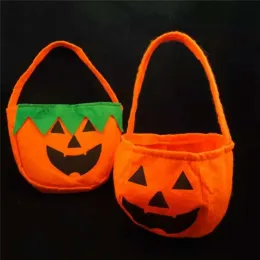 Halloween Pumpkin Bags Hallowmas Sacks Presentväskor Drawstring Candy Bag Tricks eller Halloween Party Favor 921