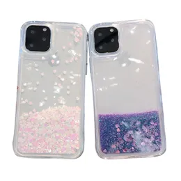 iPhone 15の高級デザイナー電話ケース14 Pro Max 13 12 Plus Rhinestone Quicksanand Mobilephone Case透明なTPU潮衝撃衝撃防止カバー