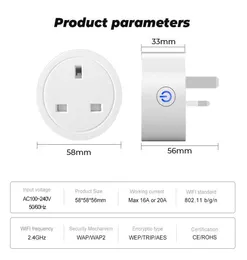 Power Energy Monitor 16A EU UK 10A US WiFi Smart Plug Socket Adapter SmartLife APP Voice Control Works With Alexa Google Home5060255