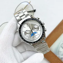 Fashion Omeg watch luxury designer mega Quartz Watch Oujia Super Six Needle Star Men's Steel Band