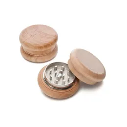 Other Smoking Accessories 2 Layers 55Mm Creative Wood Tobacco Grinders Grinder Sn717 Drop Delivery Home Garden Household Sundries Dhbma