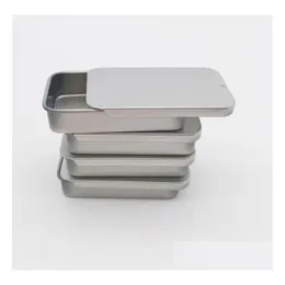 Storage Boxes Bins 500Pcs/Lot 60X34X11Mm Size Plain Slide Top Tin Box Rec Candy Case Storage-Box Push And Pl Sn2781 Drop Delivery Dhwiu