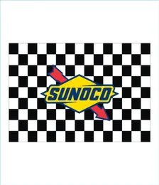 Custom Digital Print 3x5ft flags Race Racing Mahwah SUNOCO Cup Series Event Checkered Flag Banner for Game and Decoration5602007