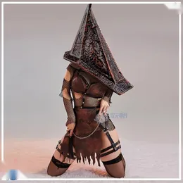 Catsuit Costumes Halloween Costumes For Women Movie Game Silent Hill Cosplay Pyramid Head Sexy Leather Suit Nets Tops Skirts Necklaces Chains Set