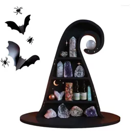Decorative Plates Witch Hat Crystals Display Shelf Wall Decor Creative Living Room Home Storage Rack For Mineral Rocks Ornament Decoration