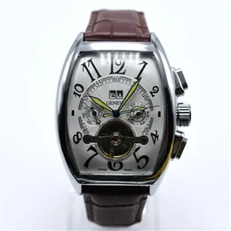 AAA Geneva luxury brand leather mechanical automatic mens watches drop tourbillon skeleton gold men wristwatch2296