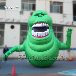 wholesale Horrible Funny Inflatable Ghostbusters Slimer Halloween Cartoon Character Green Monster Airblown Ghost Balloon For Hallowmas Decoration