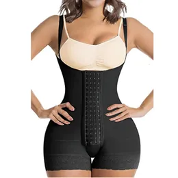 Midja mage shaper kvinnors underkläder dubbel hög komprimering timglasbälte midja tränare rumpa lyftare postoperativ shorts fajas colombianas 230317