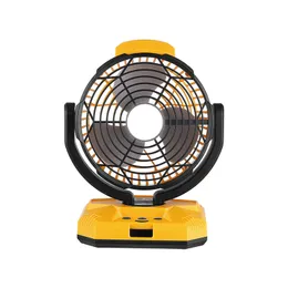 Multifunktionell utomhus campingbelysningsfläkt USB Laddning Electric Fan Remote Control Head Shake Fan Desktop Fan With LED Light