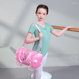 Stage Wear Pink Princess Ballet Dance Bag For Girl Children Gymnastic Waterproof Handbag Ballerina Lovely Bags