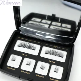 Falska ögonfransar magnetiska uppsättningar med pincett 3D Natural Soft Lash Acrylic Box Package Makeup Tool Enkelt att bära 230921