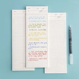 Ark länge anteckningsblock multifunktionella anteckningar som skriver skolkontor enkla icke-klibbiga memo pad stationery 9x25cm