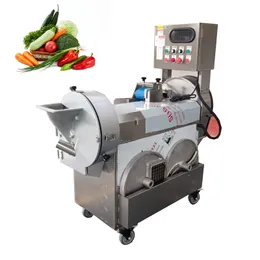 Commercial Vegetables Cutting Machine Stainless Steel Shredder Electric Potato Cutter Slicer Chilli Leek Scallion Dicing Machine