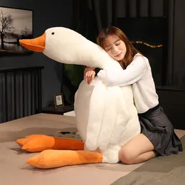 Plush Dolls Cute Cotton Goose Stuffed Toys Long Pillow Toy Soft Plush Giant Bird Hug Accompanying Dolls Home Decoration Kids Birthday Gift 230921