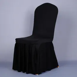 Fodera per gonna per sedia di qualità Fodera per sedia per banchetto nuziale Fodera per decorazione Fodera per sedia a pieghe Stile Gonna in spandex elastico