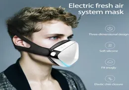 Motosiklet Kaskları Akıllı Maske Yeniden Kullanılabilir Toz Geçirmez Hava Arıtma Yüzü Değiştirilebilir Aktif Karbon Filtresi Elektrikli Türbin Fan O4378229