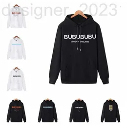 Herrtröjor tröjor designer lyxiga burbrerys tröja hoodie mens and womens tröja bokstav tryckt pullover lös casual bomull huva kappa hvox