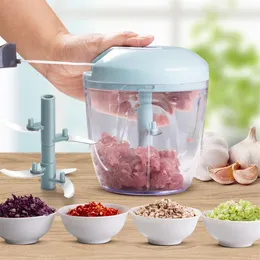 Tritacarne multifunzione per alimenti a base di carne Tritatutto per frutta e verdura ad alta velocità Tritacarne manuale Chopper Cutter Gadget da cucina236b