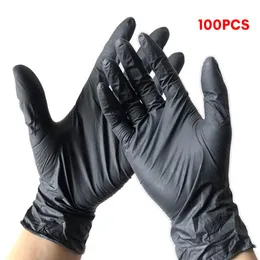 100 guantes desechables de látex de caucho de nitrilo para el hogar, cocina, lavavajillas, trabajo, jardín, universales para mano izquierda y derecha Y220w