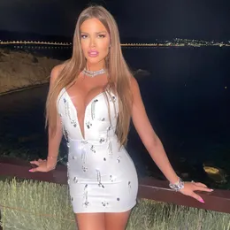 mody kobiety lady sexy dhinestone bandage bodycon sukienki o jednoczęściowym stylu basen plażowy