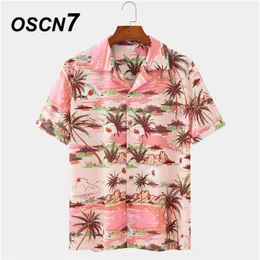 Männer Casual Hemden OSCN7 Gedruckt Kurzarm Hemd Männer Straße 2021 Hawaii Strand Oversize Frauen Mode Harujuku Für 156186g