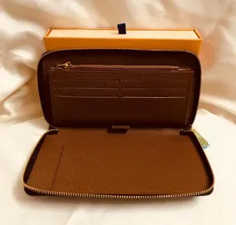 M60002 Luxury Designer Organizer Zippy Organizer Wallet Women039s Zipper Long Wallet Mono Gram Canvers Leather Whole 7205219