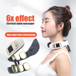 Massaging Neck Pillowws 6 Head Cervical Massager Shoulder And Electric Pulse Household Intelligent Protector Multifunctional 230920