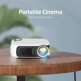 Proiettori A2000 MINI Proiettore portatile Videoproiettori LED Home Theater Cinema 1080P Gioco Laser Beamer Film 4K Smart TV BOX tramite porta HD L230923