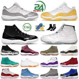 Cement Gray 11 Cherry 11s Tour Yellow 2023 Basketball Shoes Og Jumpman Legend Blue Low Concord Troud High Space Jap and Grow Trainers Sneakers