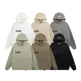 ESS 2023 Doğru Baskı Erkek ve Kadın Hoodies Marka Lüks Tasarımcı Hoodie Sportswear Sweatshirt EssentialHoodie Moda Trailsuit EssentialHoodie