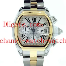 High Quality High Quality XL W62027Z1 Mens Date Watch 18k YELLOW GOLD And Steel Chronograph Quartz Movement Mens Watches247H