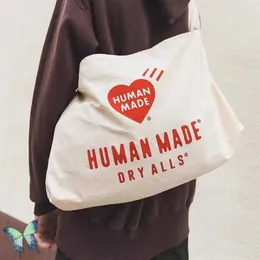 Evening Bags Human Made T-shirt Hand Bag Canvas Humanmade Top Handle Bag Shopping Bag T220927247i