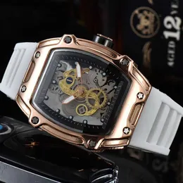 Top luxury automatic mechanical watch Richard's New Barrel Shaped Hollow Bottom Two Needle Practical Rotary Quartz Watch