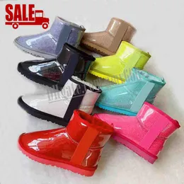 Projektant Australian Classic Clear Mini Boots Australia Women Women Winter Snow Futra Futra Dziewczęta Kid Satynowe buty kostki botki śnieg pół kolan krótkie Ugglie 30-45