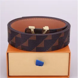 Designer Belt Women Men Leather Brown Cinks Larghezza 3,8 cm di lusso Ceinture Black Gold Lettere Buckle Gift