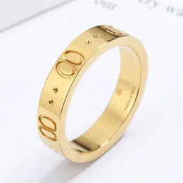 Double Letters Designers Ring For Women Men Fashion Designers Couple Ring Silver Gold Rose Gold Luxurys Jewerly High Quality Lover286u