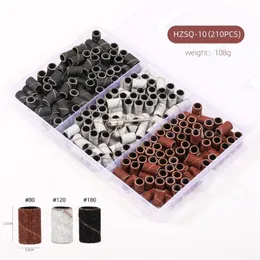 Nail Manicure Set 100pc Slip Cap Bands for Electric Manicure Machine 18012080 GRIT NAIL BRILL SLIPNING BIT FILER Pedicure Tool Set Bend261 230921