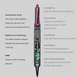 Secadores de cabelo Cuidados elétricos Ferramentas de modelagem Produtos Ferros de ondulação Elétrico Drye Cabelos Pente Alisador de íons negativos Escova profissional Escova de ar quente elétrica de íons