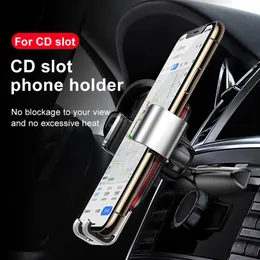 baseus Gravity Phone Mobile Samsung for Huawei Car CD Slot Air Vent Mount Holder Stand Metal Bracket Accesories240J