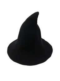 Witch Hat Diversified Along The Sheep Wool Cap Knitting Fisherman Hat Female Fashion Witch Pointed Basin Bucket for Halloween313768857120