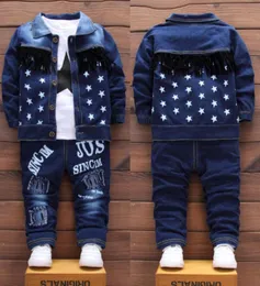 Children Baby Boys Clothes Fashion Denim Jacket Top Pants 3Pcssets Infant Kids Casual Clothing Winter Toddler Tracksuits LJ2008314549181